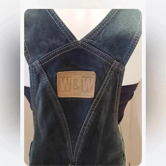Concept XXV 100% Suede Washable Black Straight Leg Overalls  Size Medium? - Picture 6 of 13
